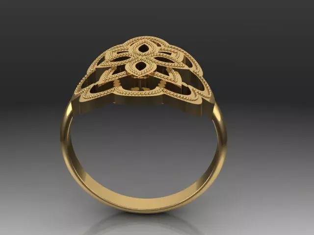 Islamic Motif Ring 3D print model_0