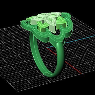 Islamic Motif Ring 3D print model_16