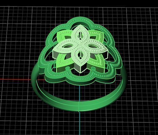 Islamic Motif Ring 3D print model_14