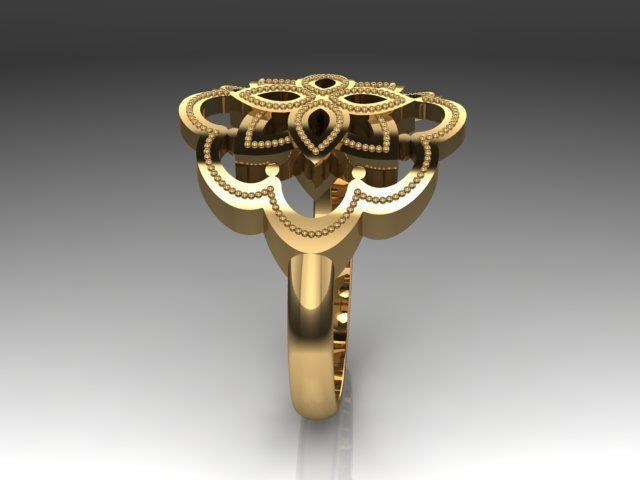 Islamic Motif Ring 3D print model_5