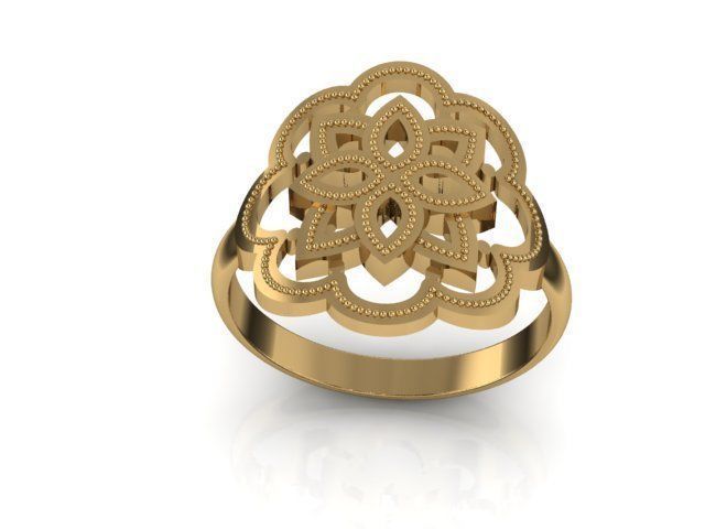 Islamic Motif Ring 3D print model_3