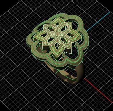 Islamic Motif Ring 3D print model_8
