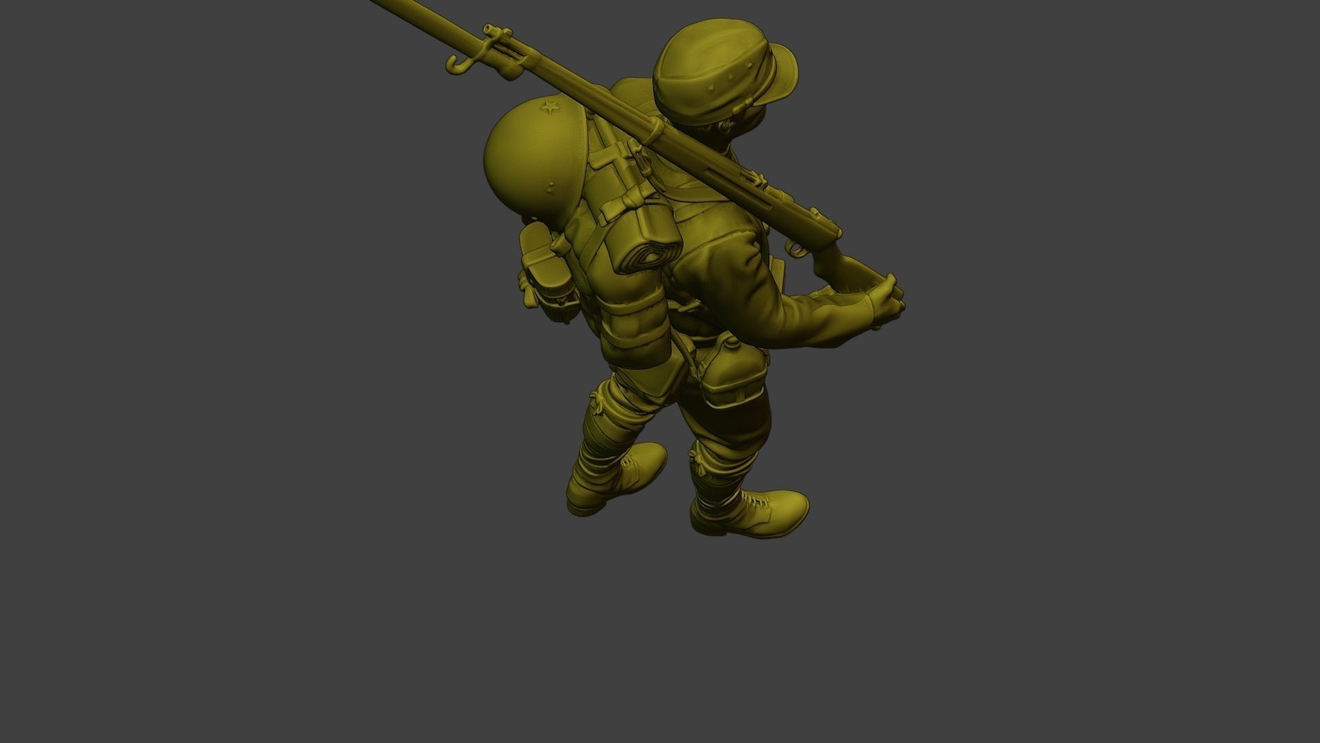 Japanese soldier ww2 Walk3 J1 3D print model_23