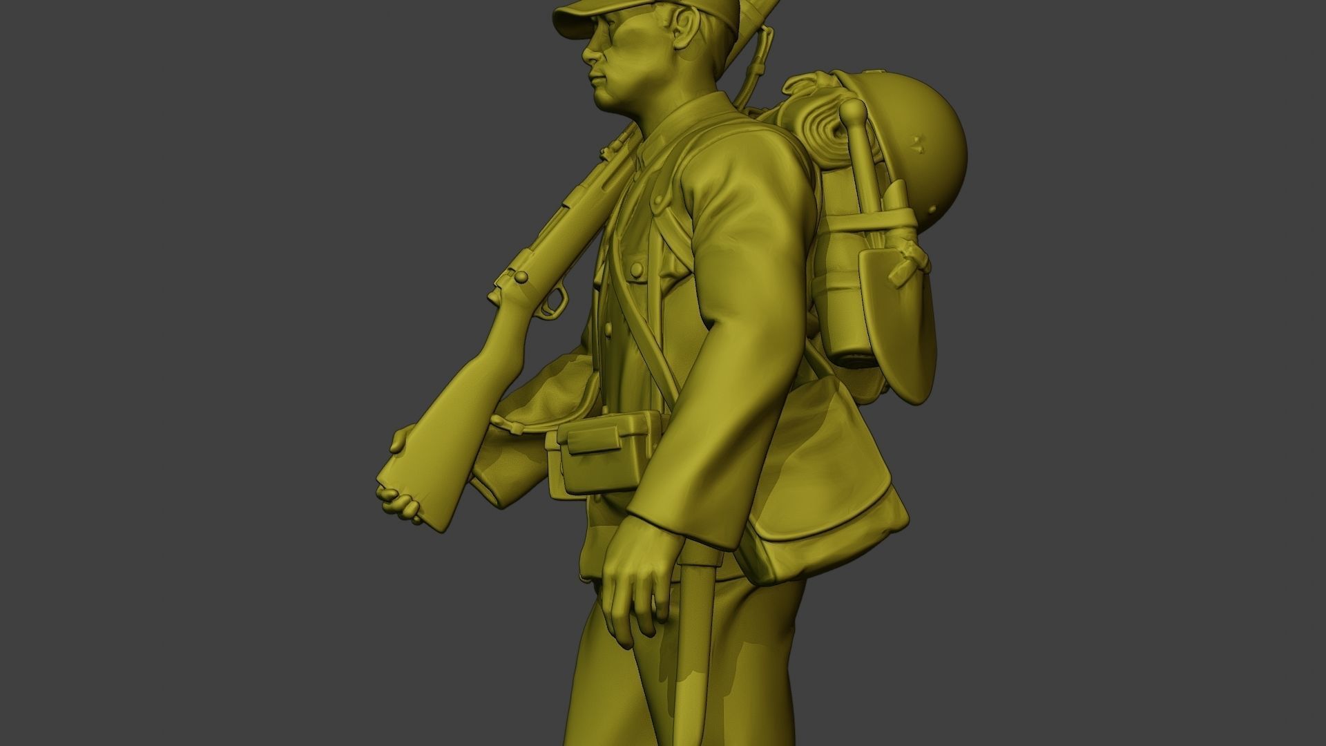 Japanese soldier ww2 Walk3 J1 3D print model_17