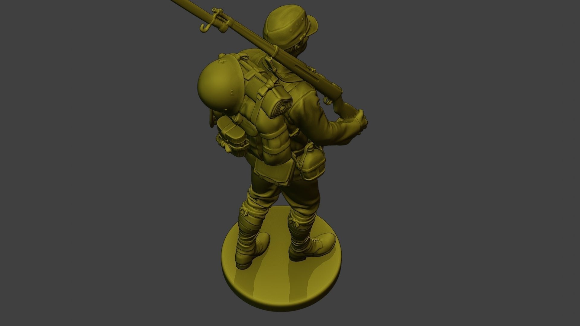 Japanese soldier ww2 Walk3 J1 3D print model_22