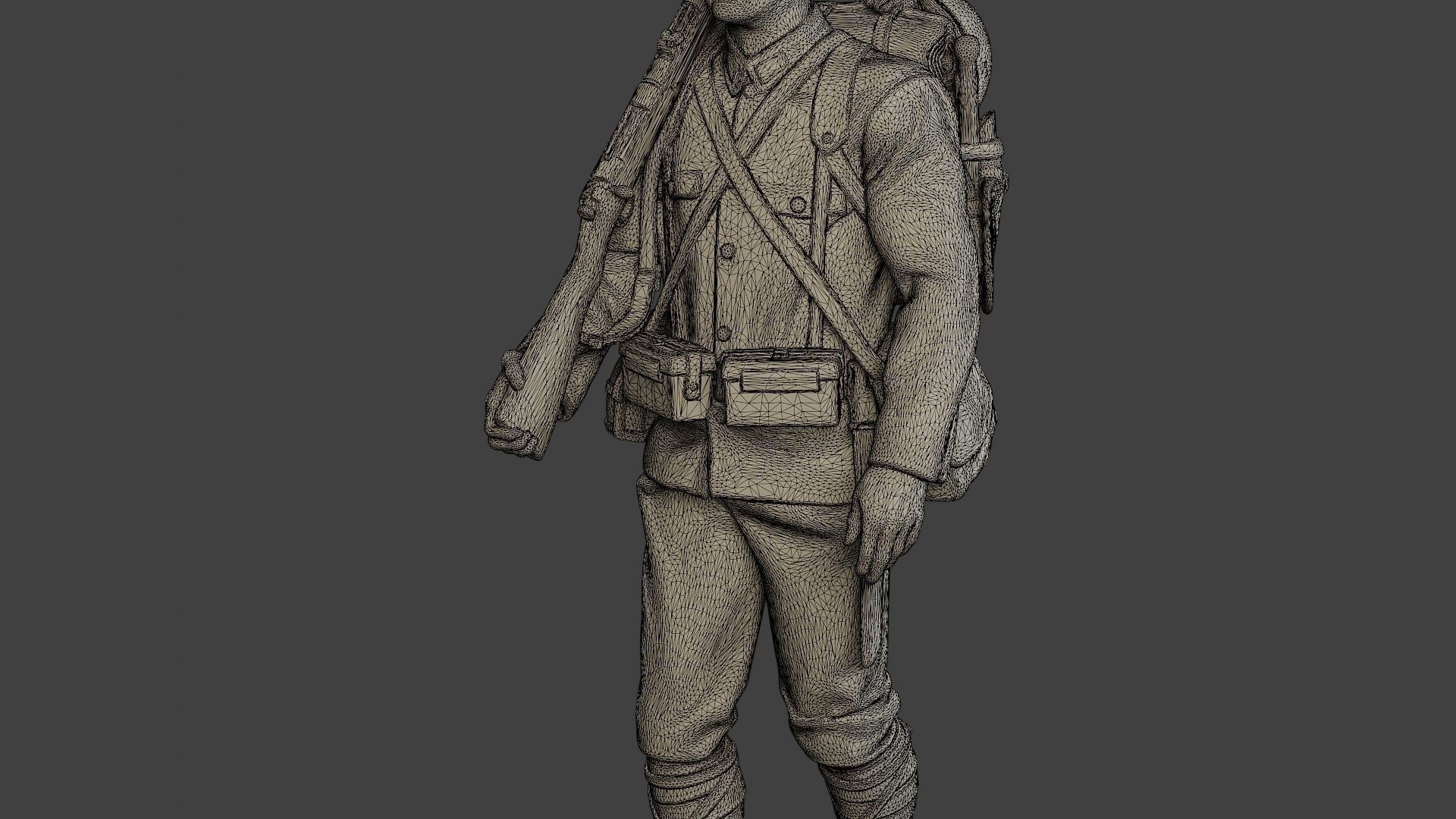 Japanese soldier ww2 Walk3 J1 3D print model_12