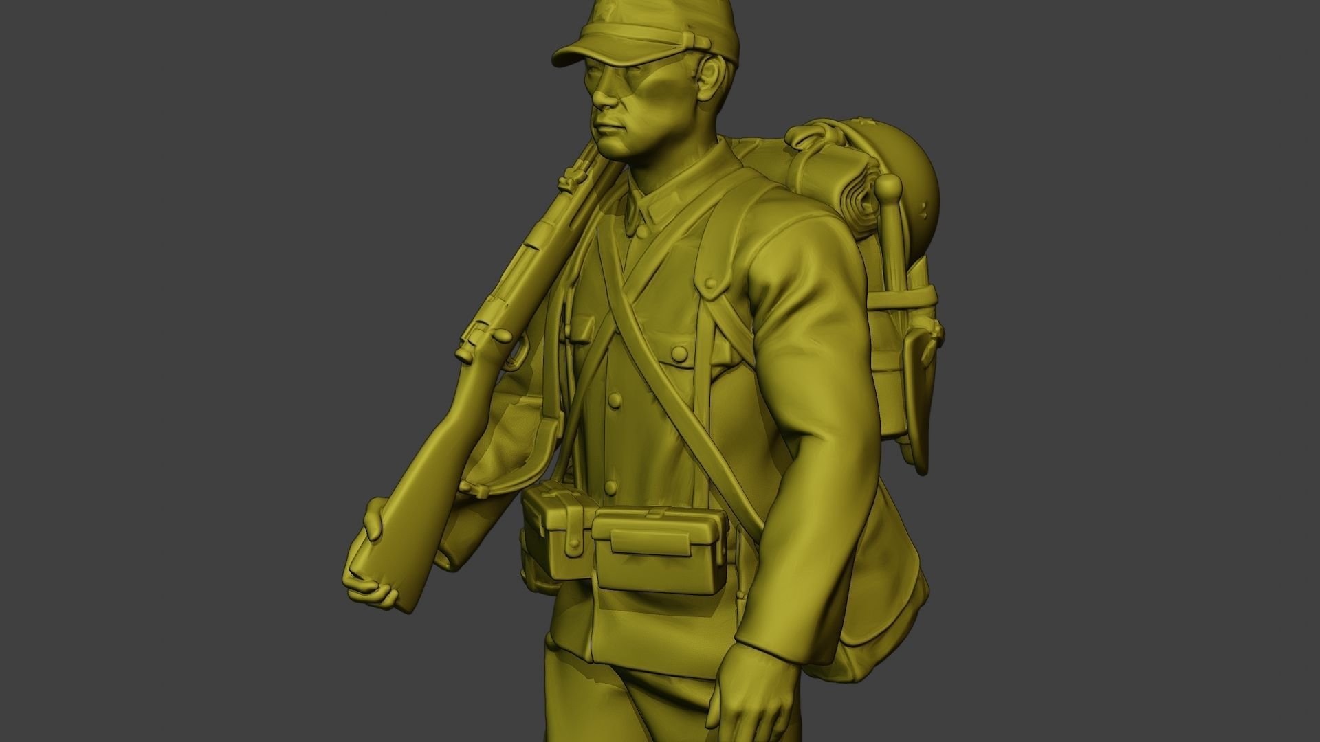 Japanese soldier ww2 Walk3 J1 3D print model_18
