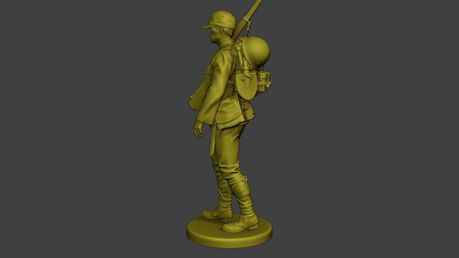 Japanese soldier ww2 Walk3 J1 3D print model_4