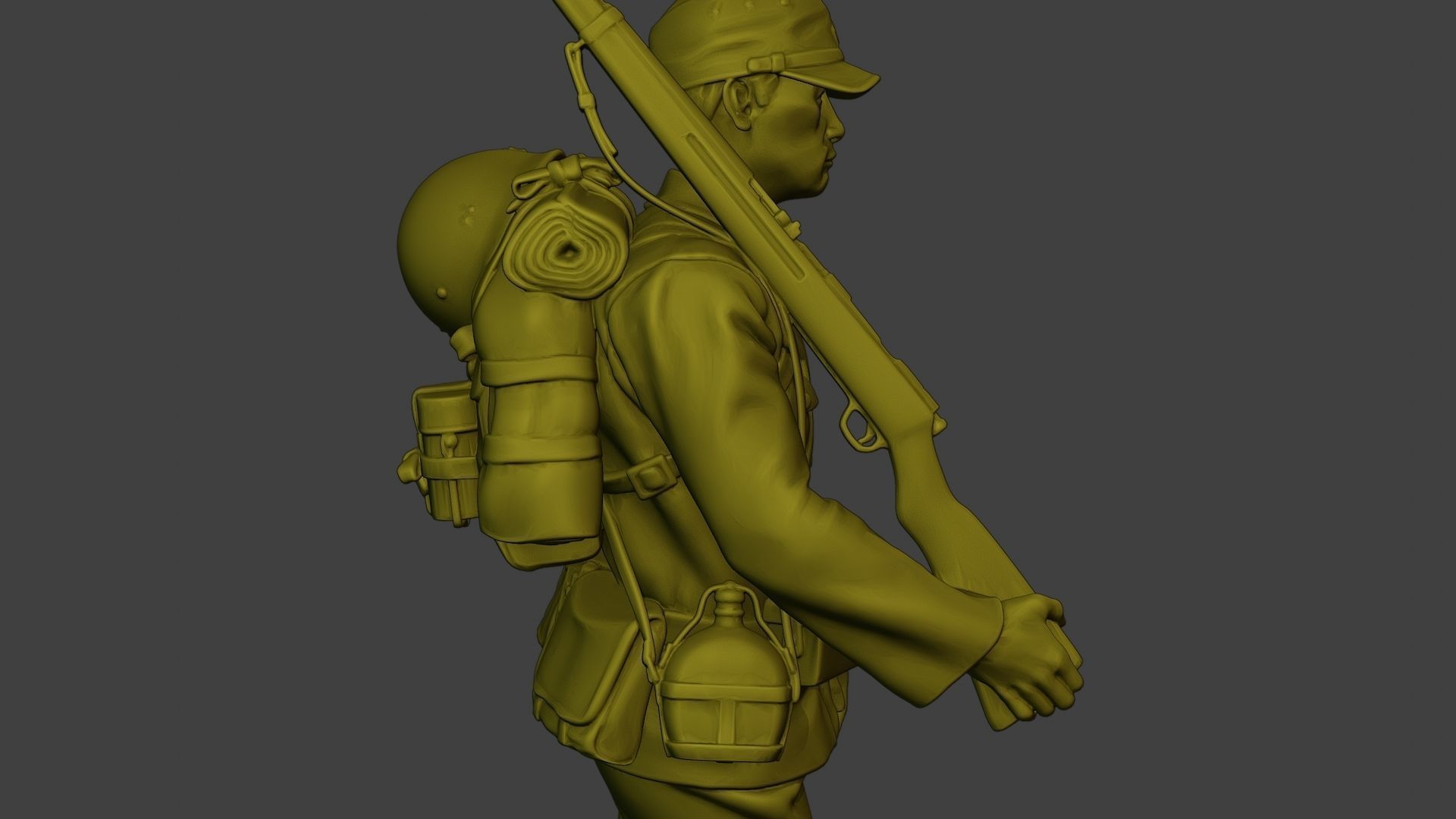 Japanese soldier ww2 Walk3 J1 3D print model_20