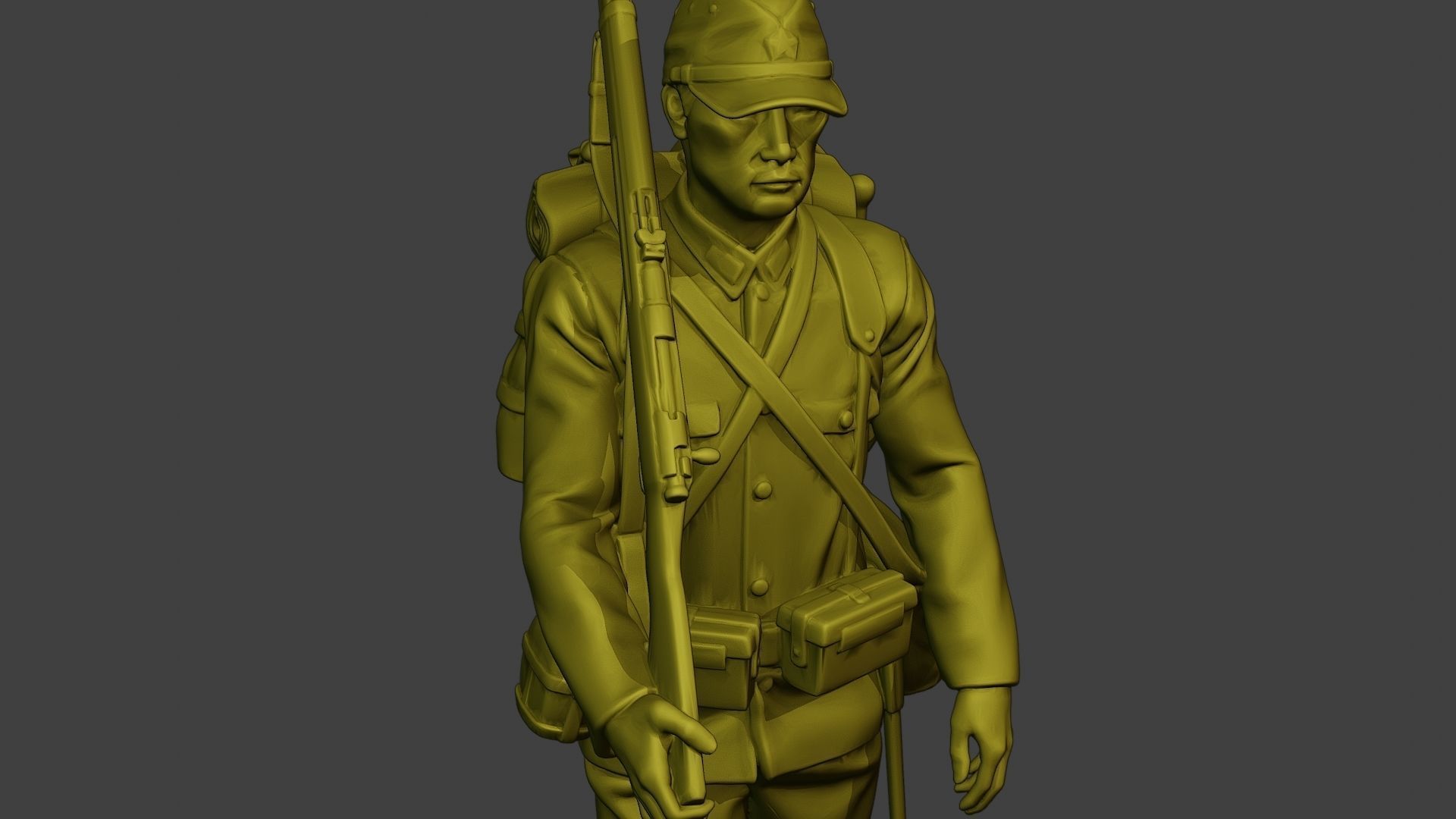Japanese soldier ww2 Walk3 J1 3D print model_19