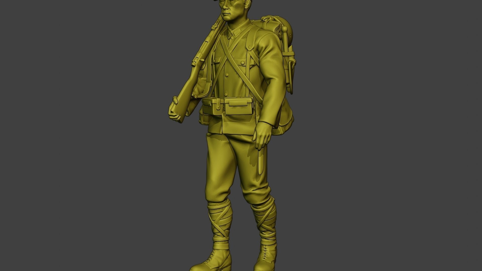 Japanese soldier ww2 Walk3 J1 3D print model_27