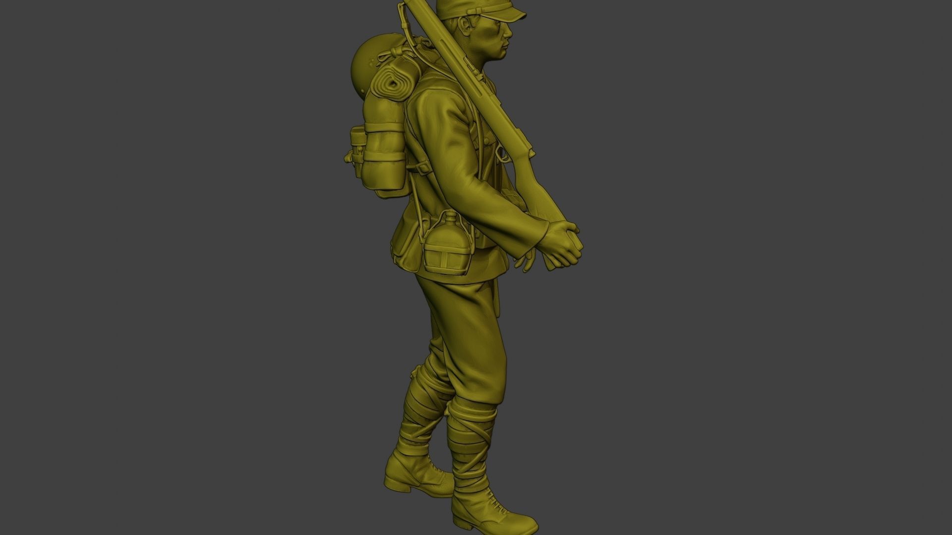Japanese soldier ww2 Walk3 J1 3D print model_30