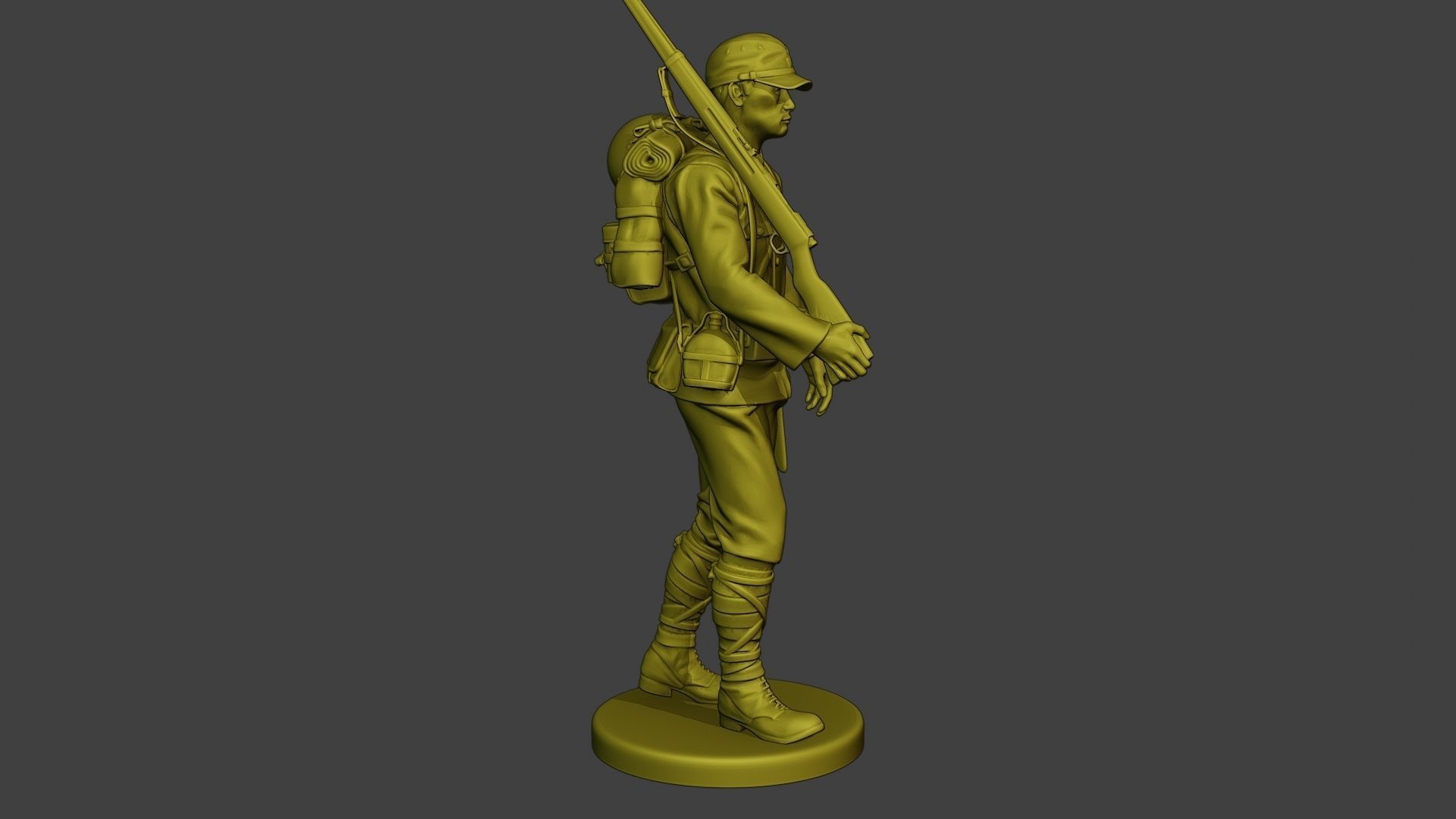Japanese soldier ww2 Walk3 J1 3D print model_9