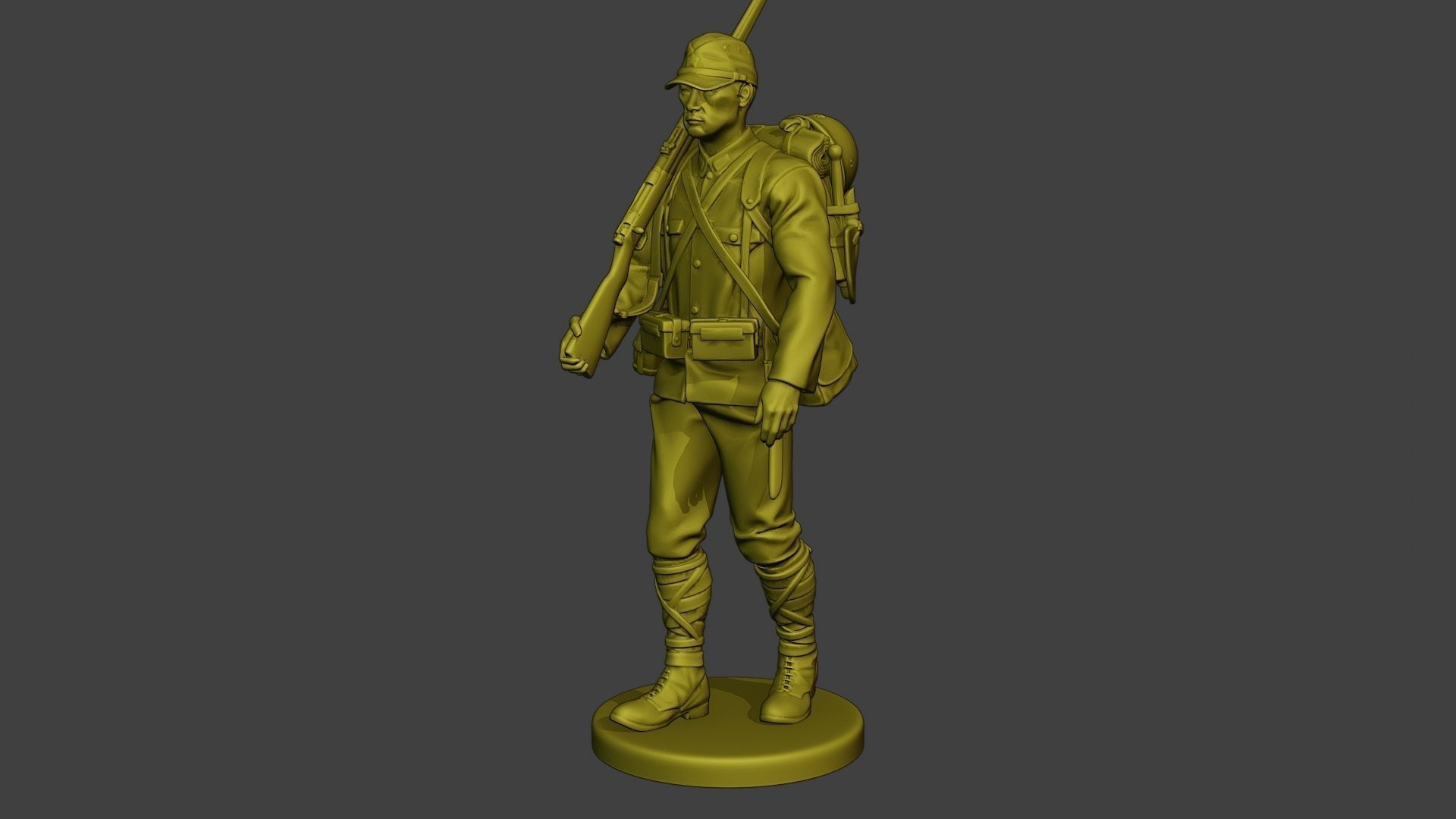 Japanese soldier ww2 Walk3 J1 3D print model_2