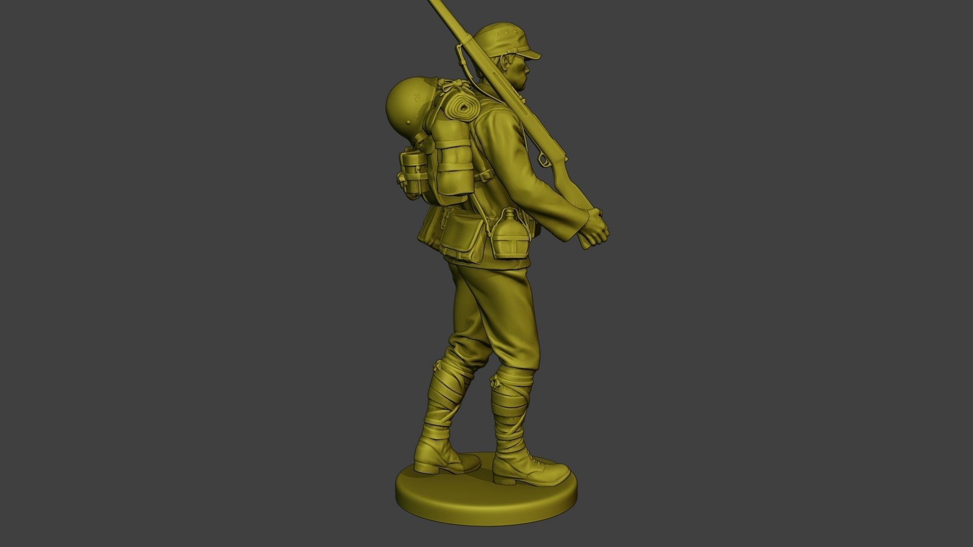 Japanese soldier ww2 Walk3 J1 3D print model_8