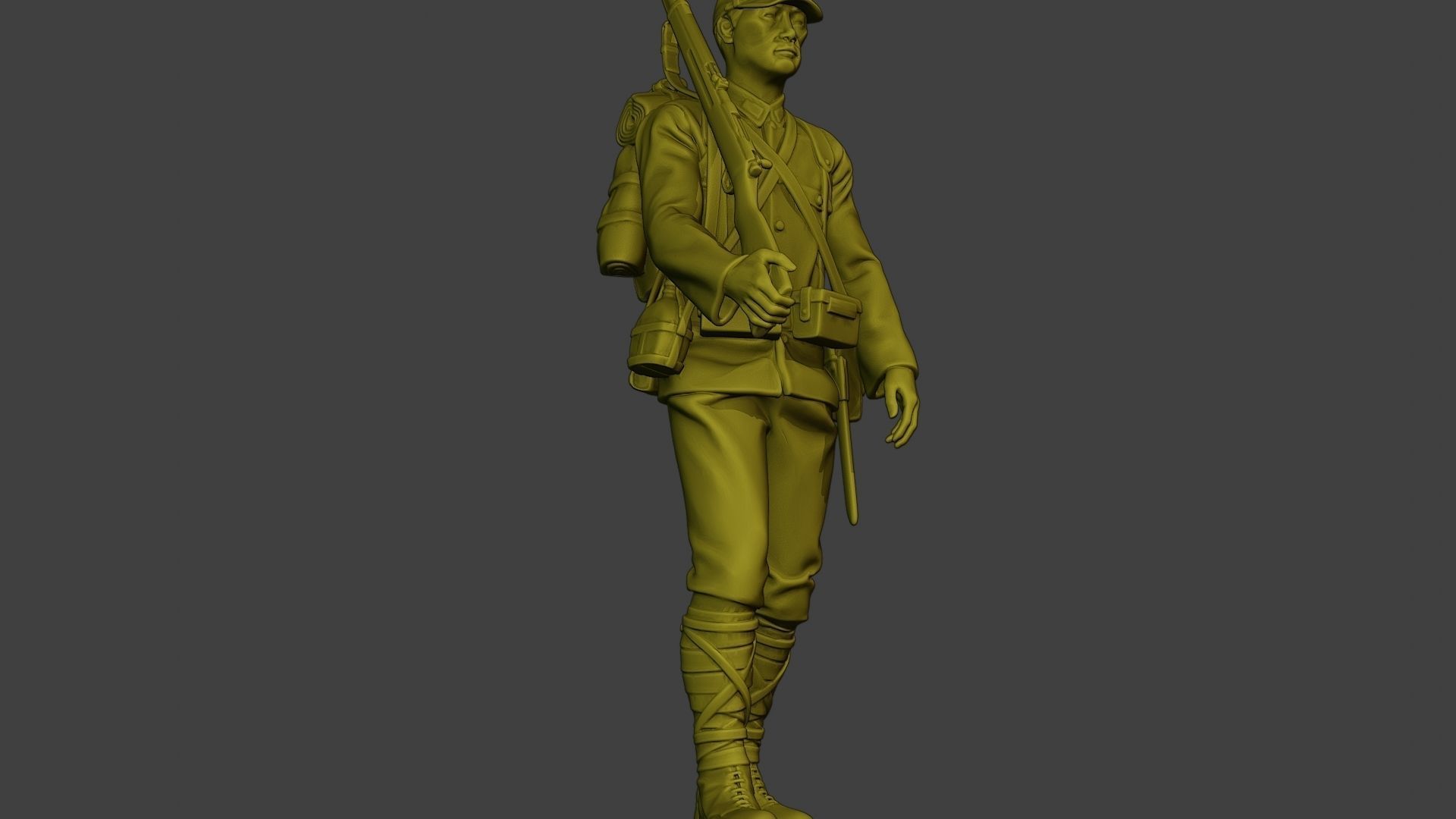 Japanese soldier ww2 Walk3 J1 3D print model_13