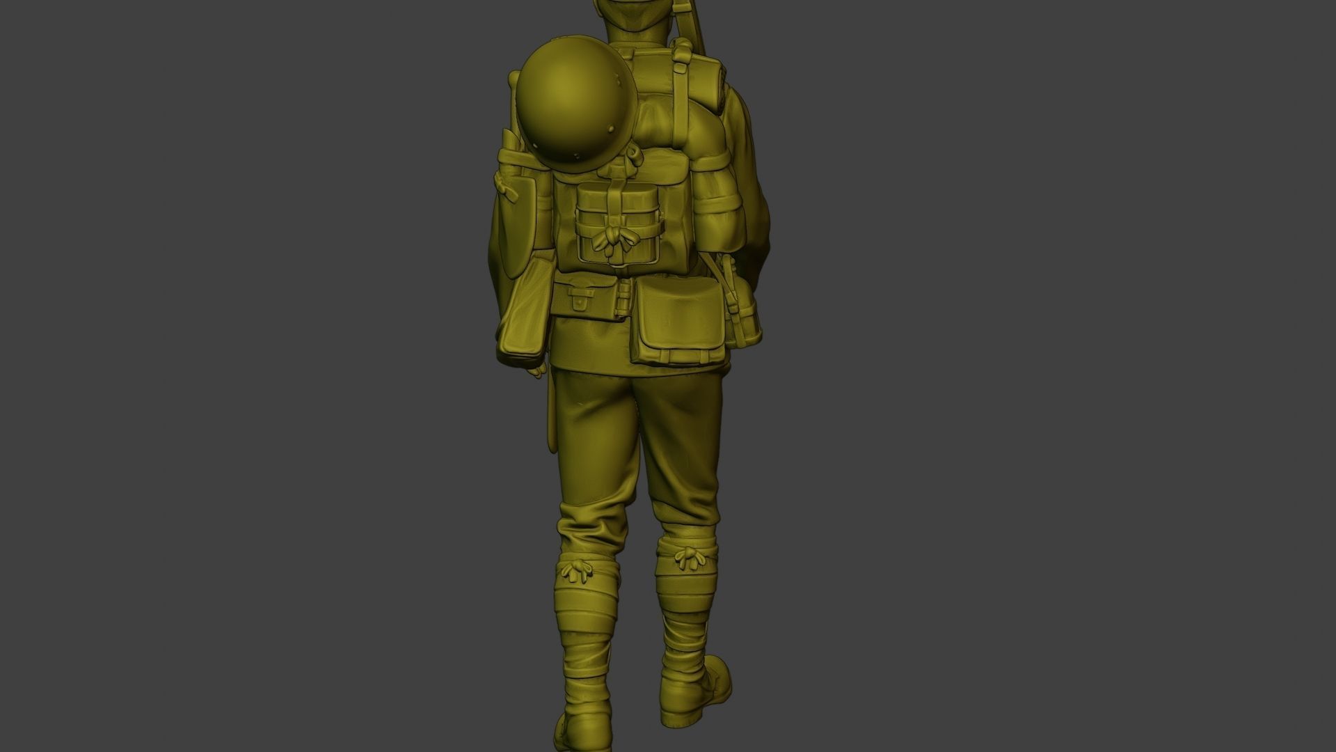 Japanese soldier ww2 Walk3 J1 3D print model_25