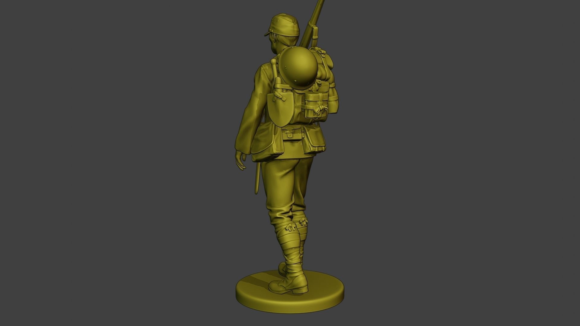 Japanese soldier ww2 Walk3 J1 3D print model_5