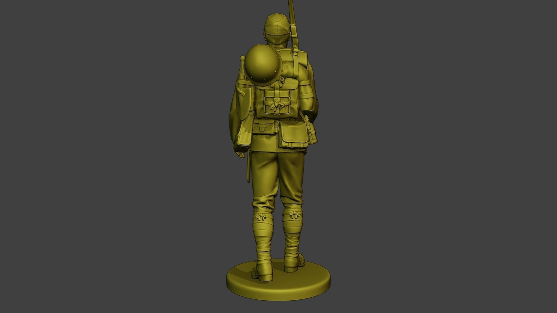 Japanese soldier ww2 Walk3 J1 3D print model_6