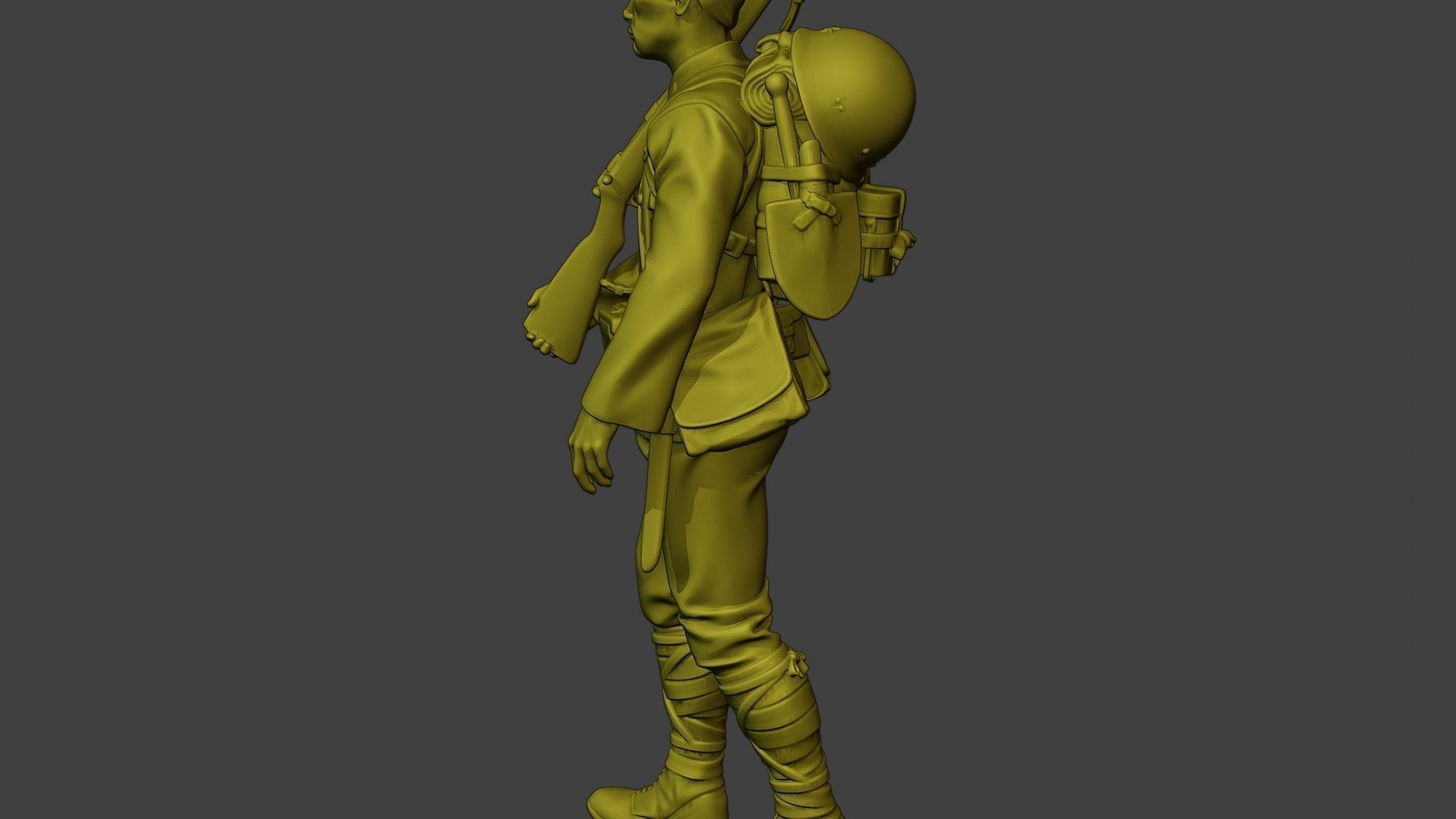 Japanese soldier ww2 Walk3 J1 3D print model_26