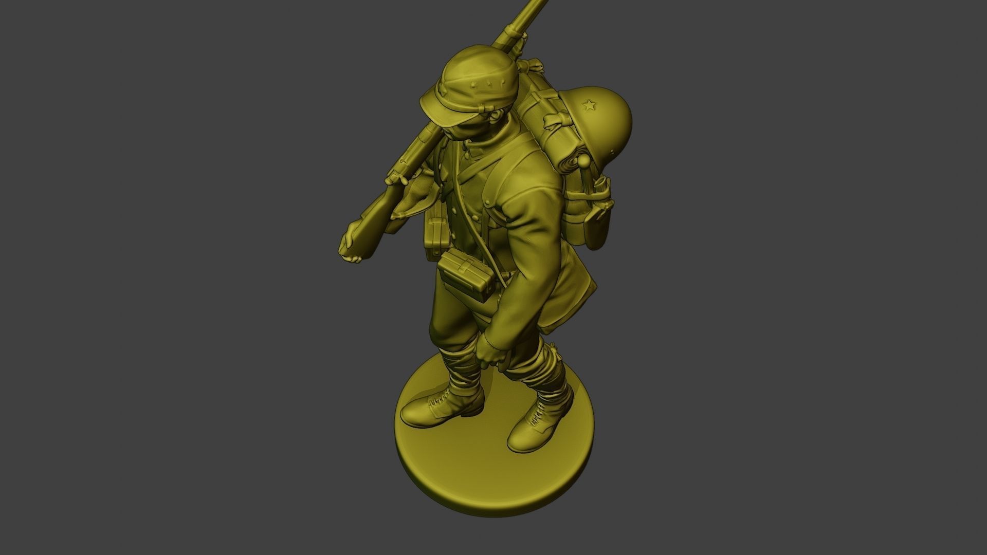 Japanese soldier ww2 Walk3 J1 3D print model_15