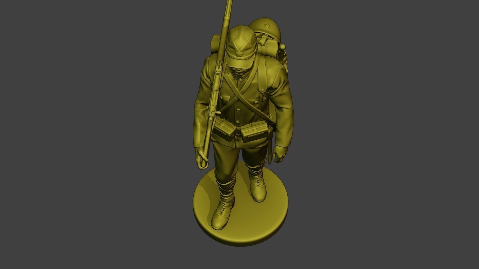 Japanese soldier ww2 Walk3 J1 3D print model_14