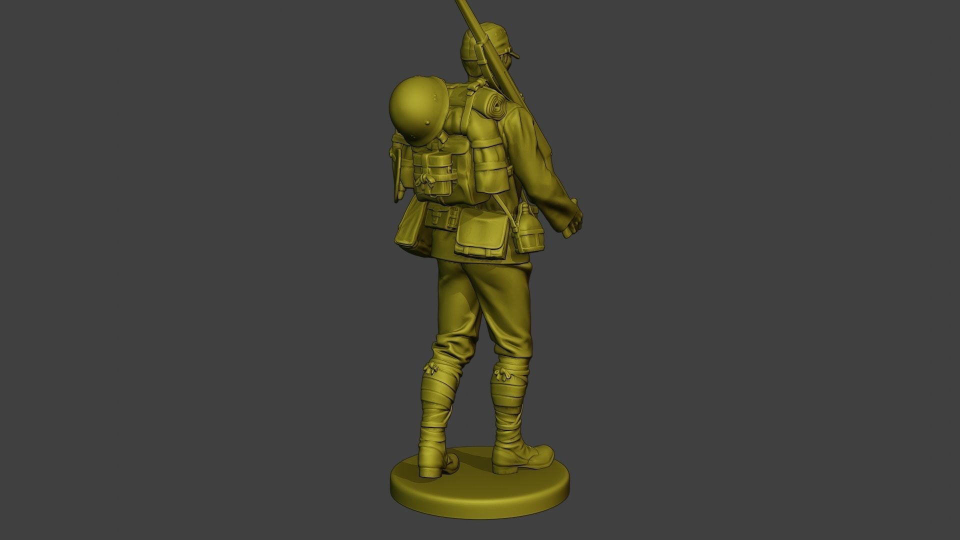 Japanese soldier ww2 Walk3 J1 3D print model_7