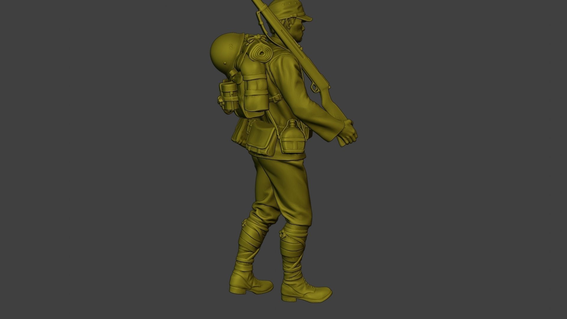 Japanese soldier ww2 Walk3 J1 3D print model_31