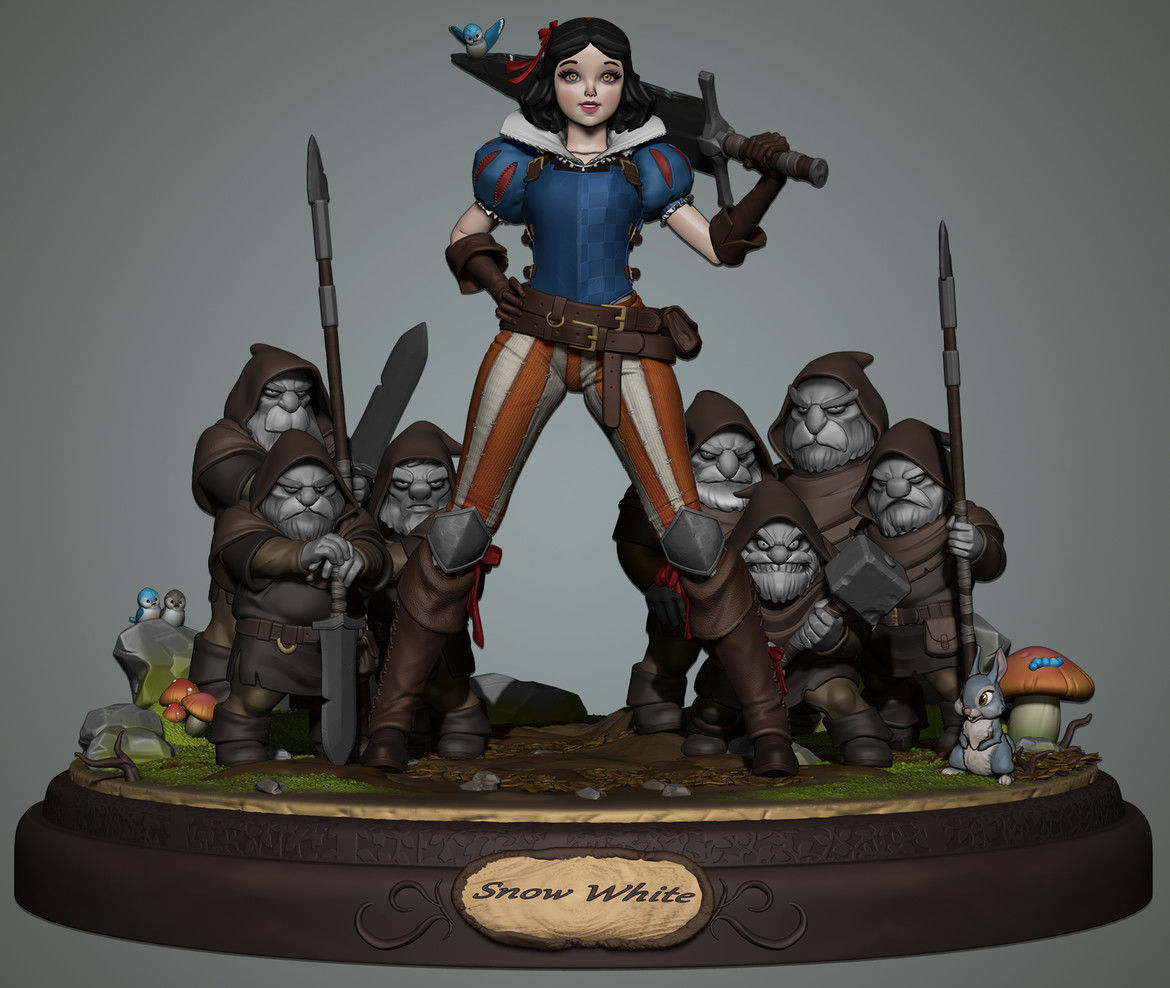 Snow white 3D model_1