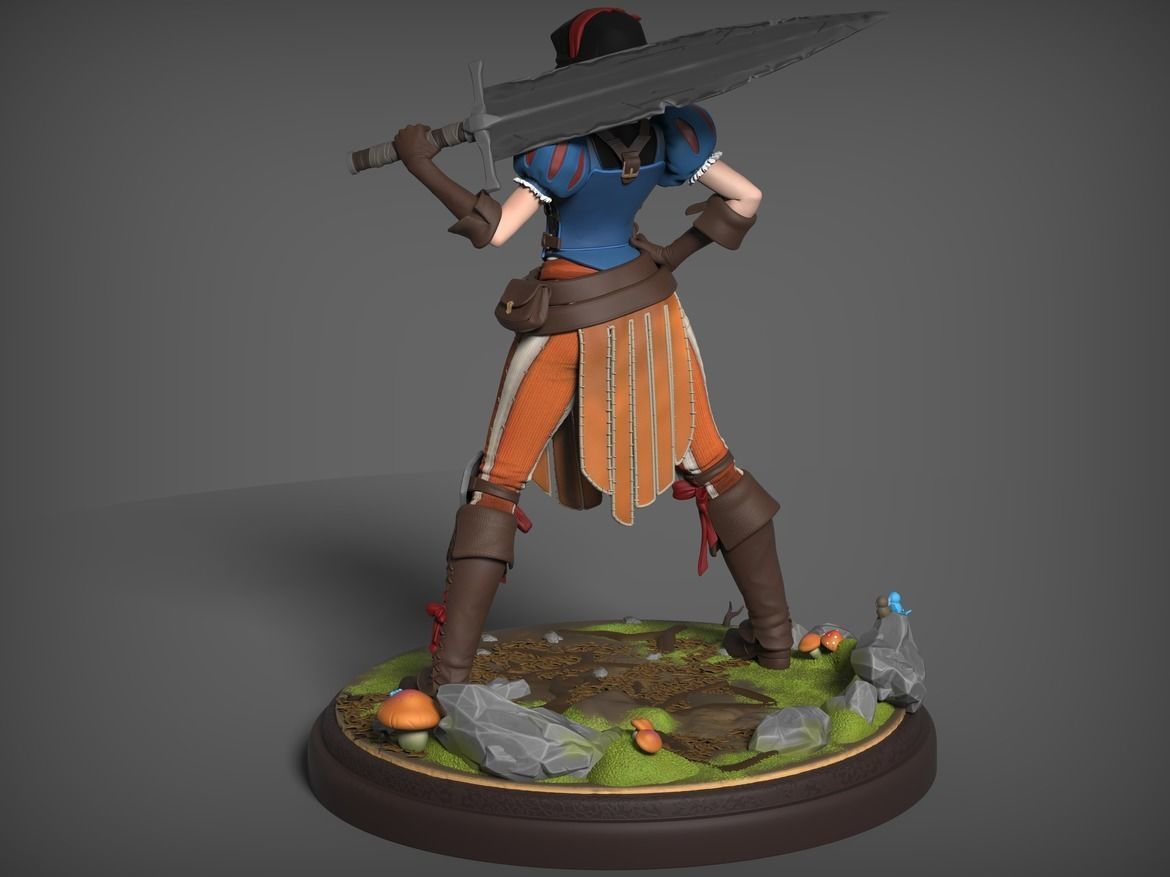 Snow white 3D model_7