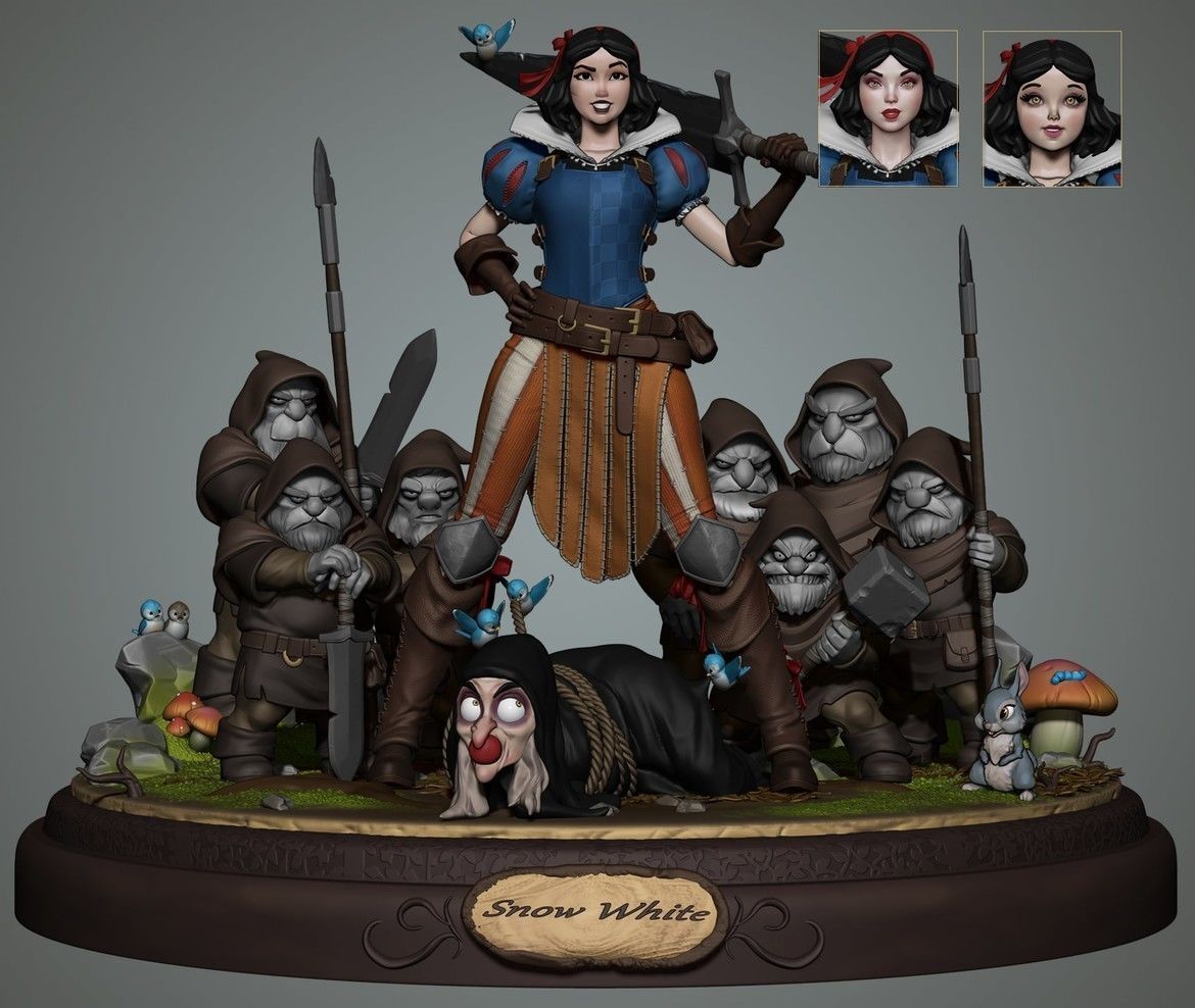 Snow white 3D model_5