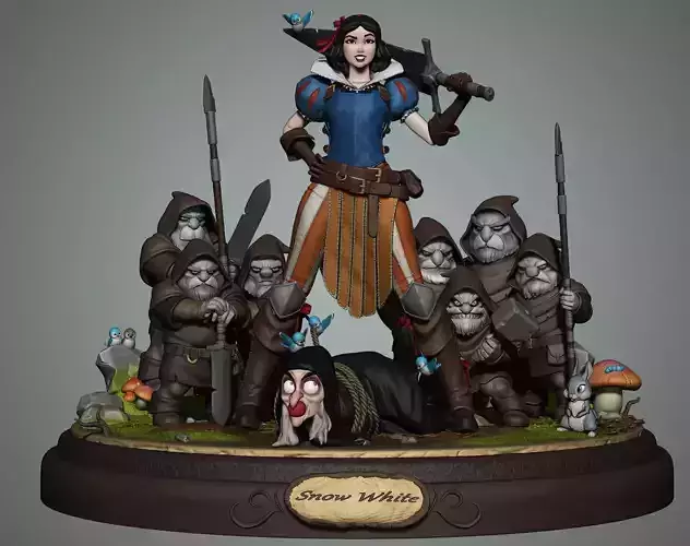 Snow white  3D model