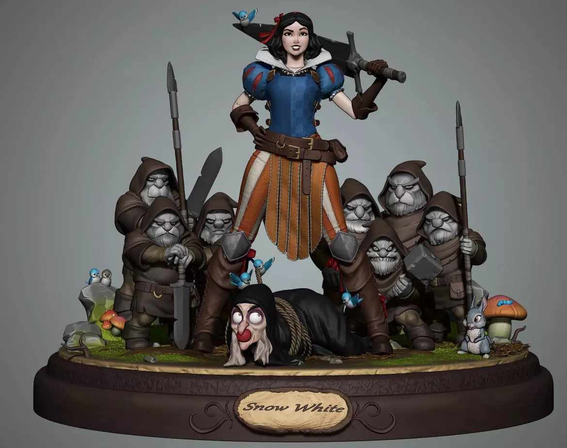 Snow white 3D model_0