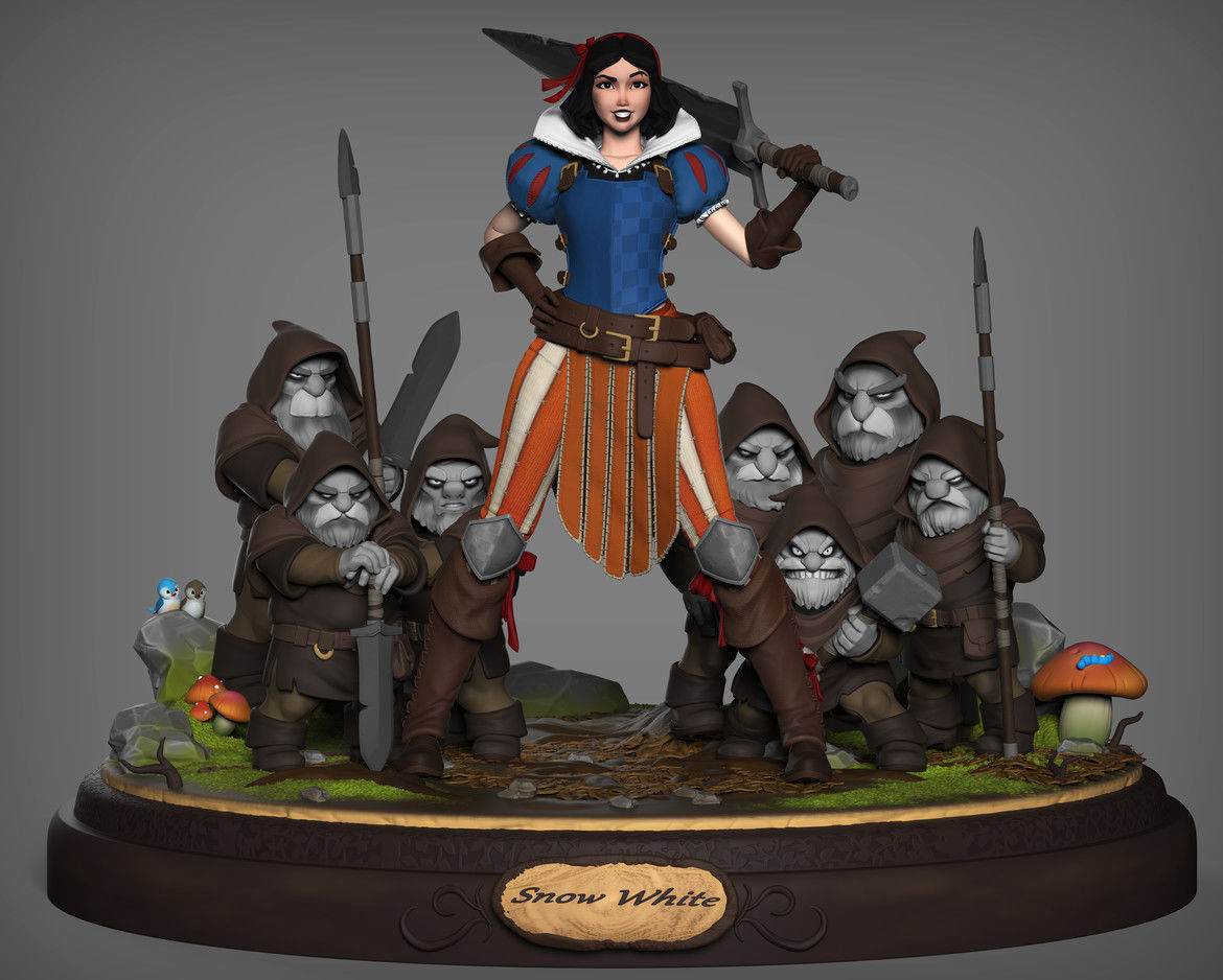 Snow white 3D model_3