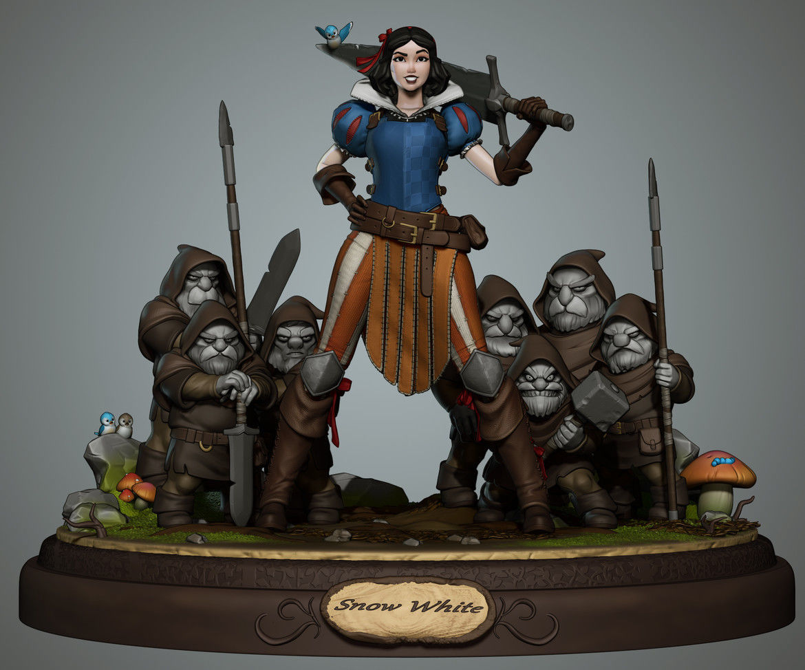 Snow white 3D model_6