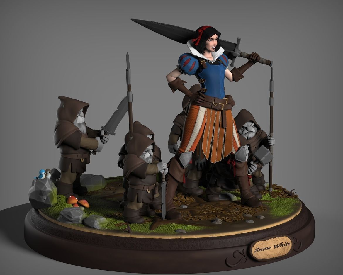Snow white 3D model_8