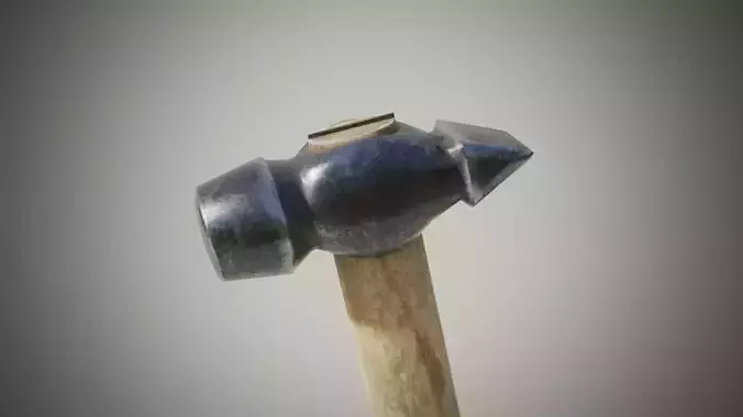 Old dirty soviet hammer Made in USSR Low-poly 3D model