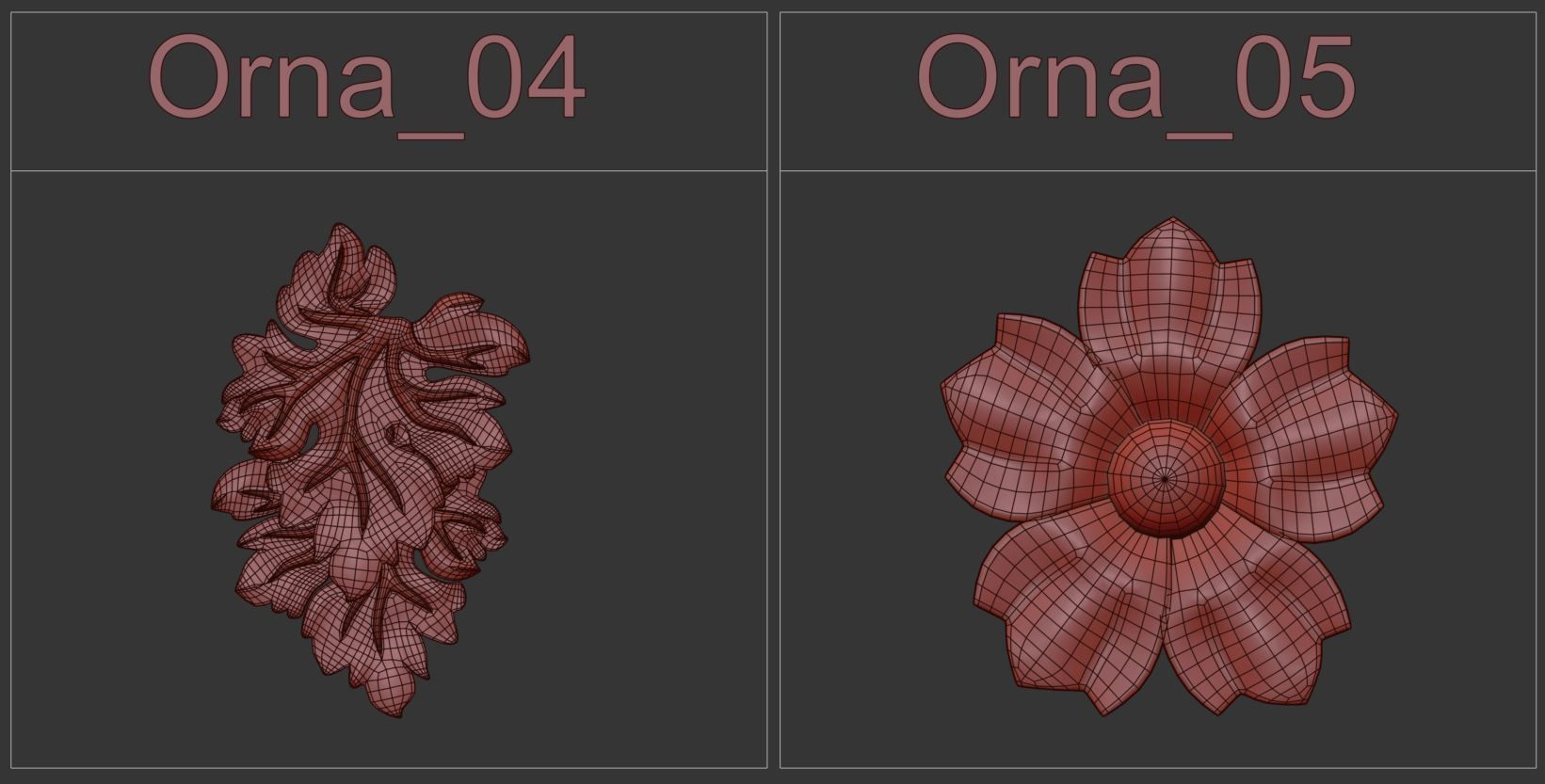 Trim Ornament VOL 3 Low-poly 3D model_4