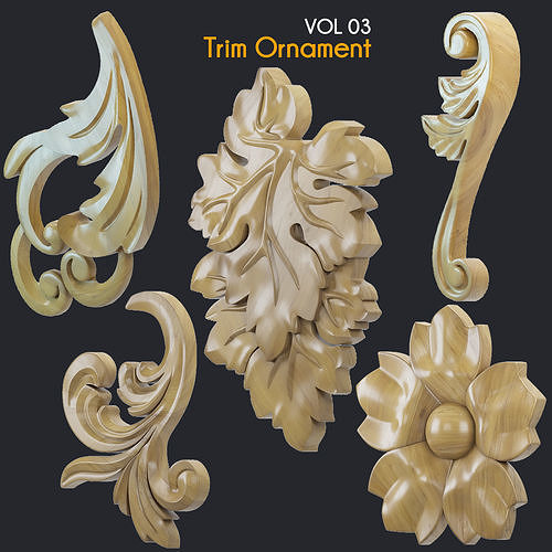Trim Ornament VOL 3 Low-poly 3D model