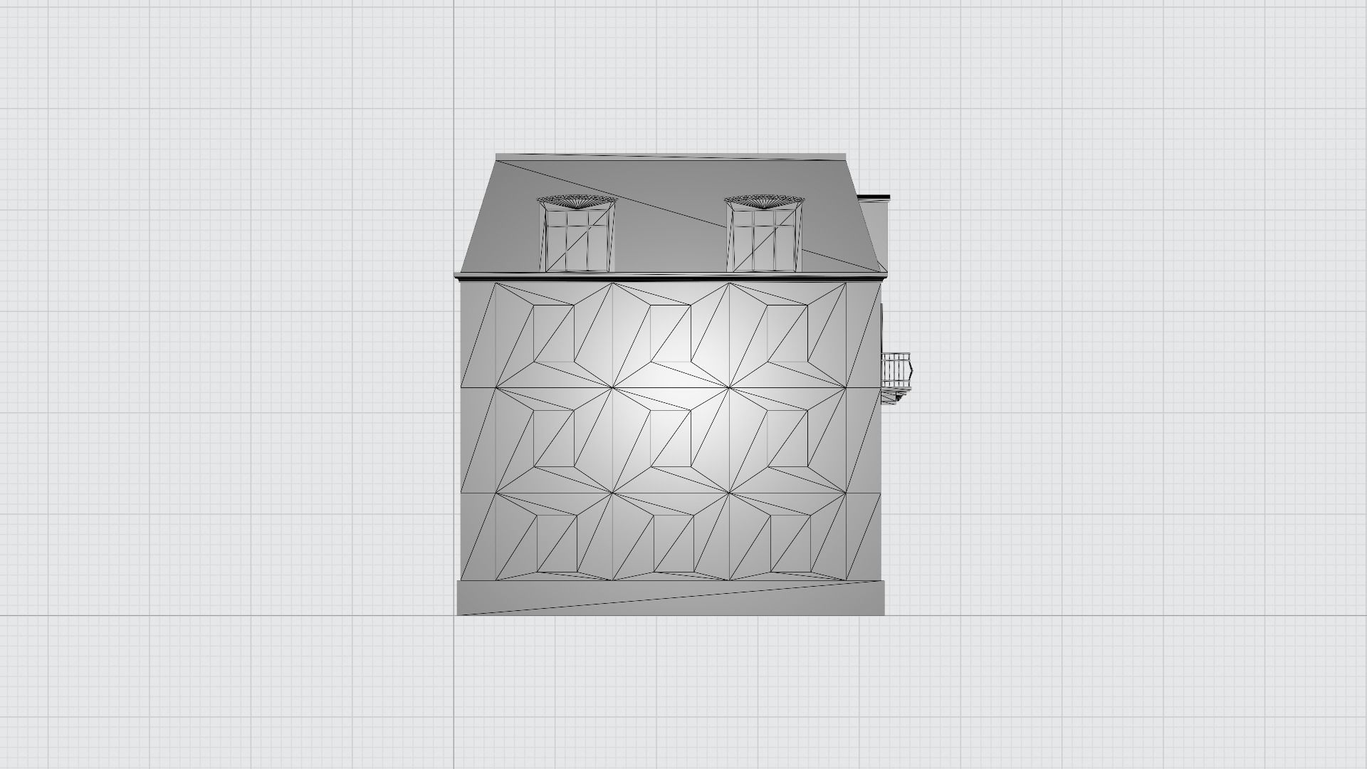 House Building 03 Low-poly 3D model_9