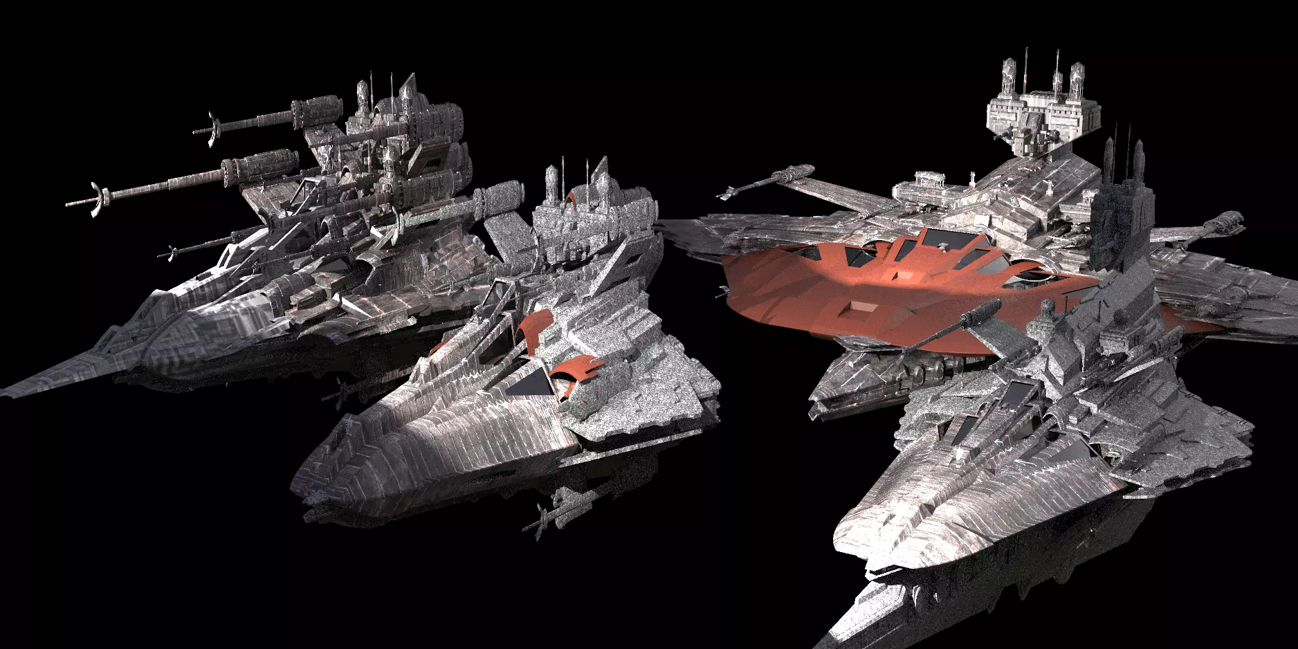 Heavy Space Carrier Ships 5 3D model_0