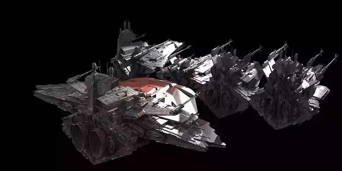 Heavy Space Carrier Ships 7 designs