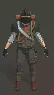 Character Model Survivor Low Poly