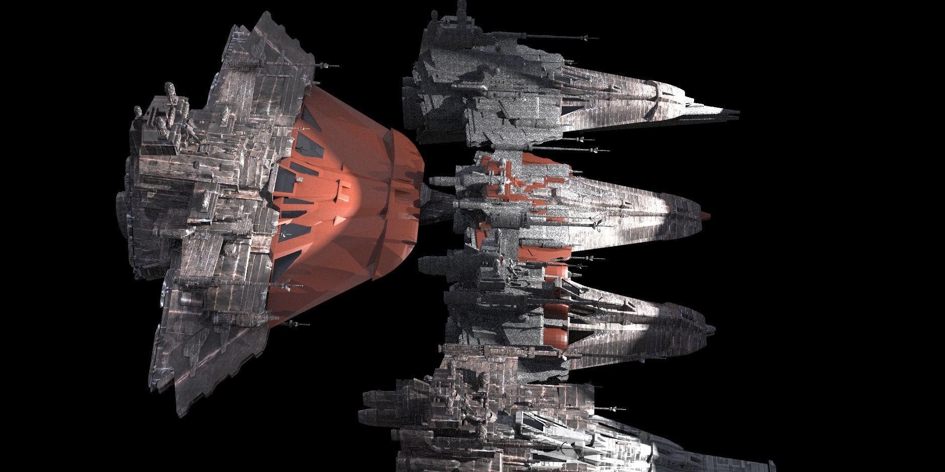 RED DRAGON Carrier Ships  3D model_1