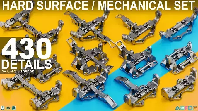 Sci-Fi Hard Surface Mechanical KITBASH 430 DETAILS