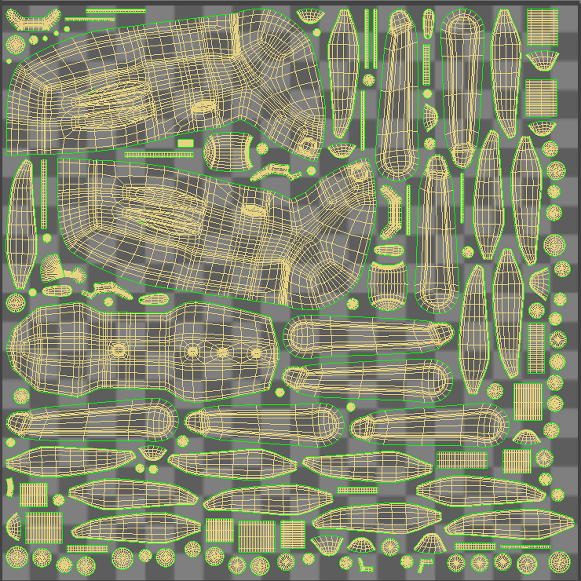 3D old drone Low-poly 3D model_18