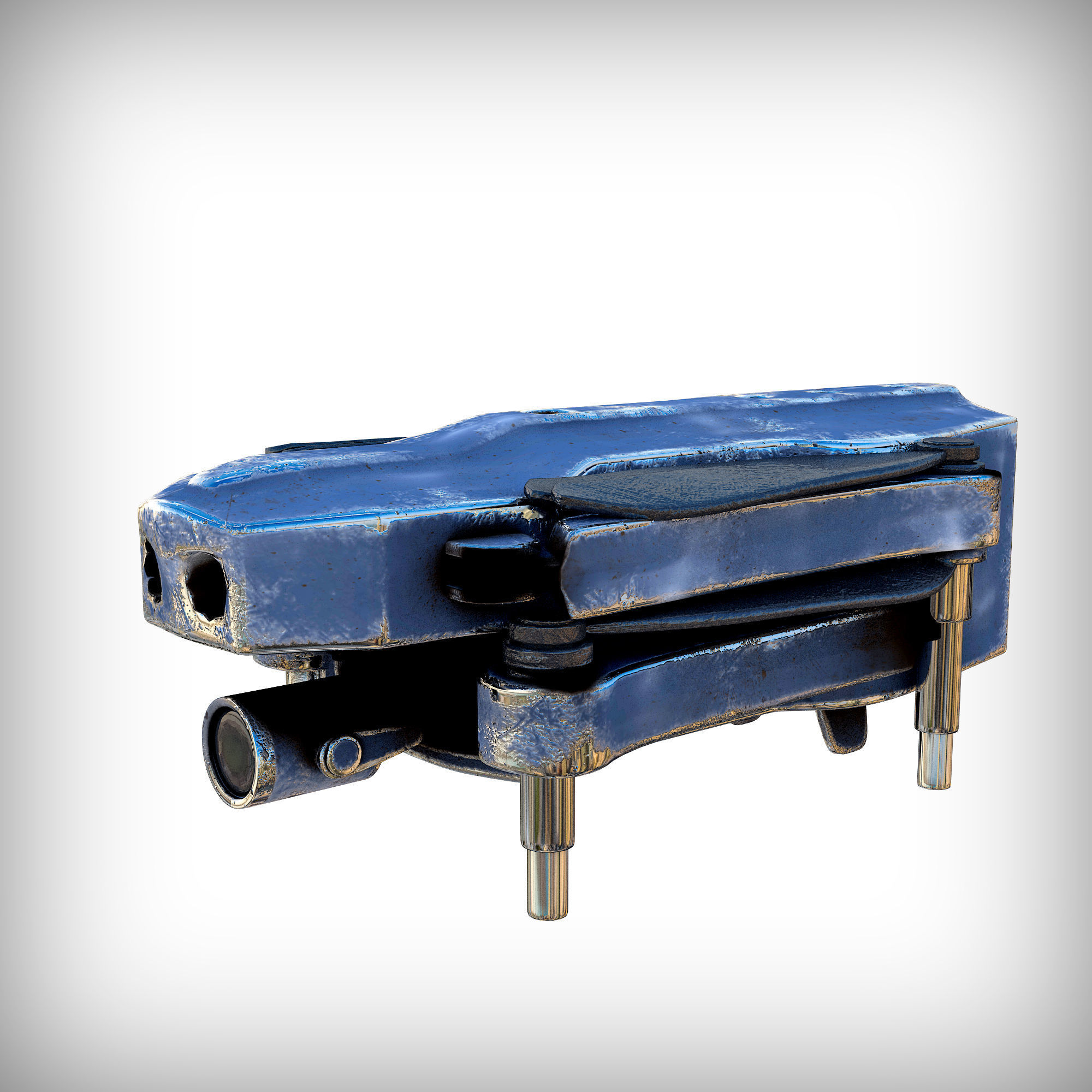 3D old drone Low-poly 3D model_5