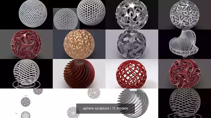 sphere sculpture 3D Model Collection