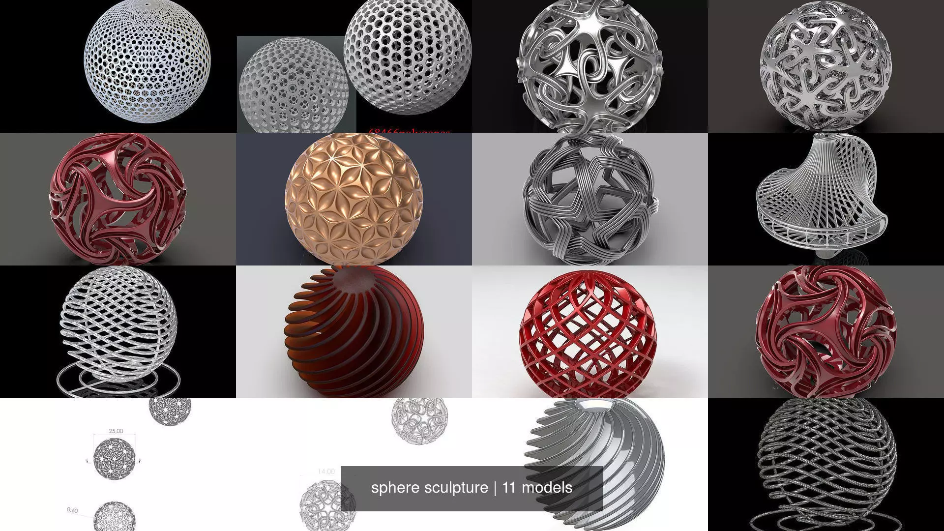 sphere sculpture 3D Model Collection_0