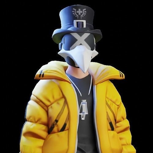 Awesome character game ready made with readyplayerme Free 3D model
